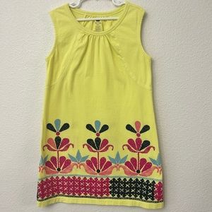 Tea Collection Dress Yellow Sleeveless Size 8